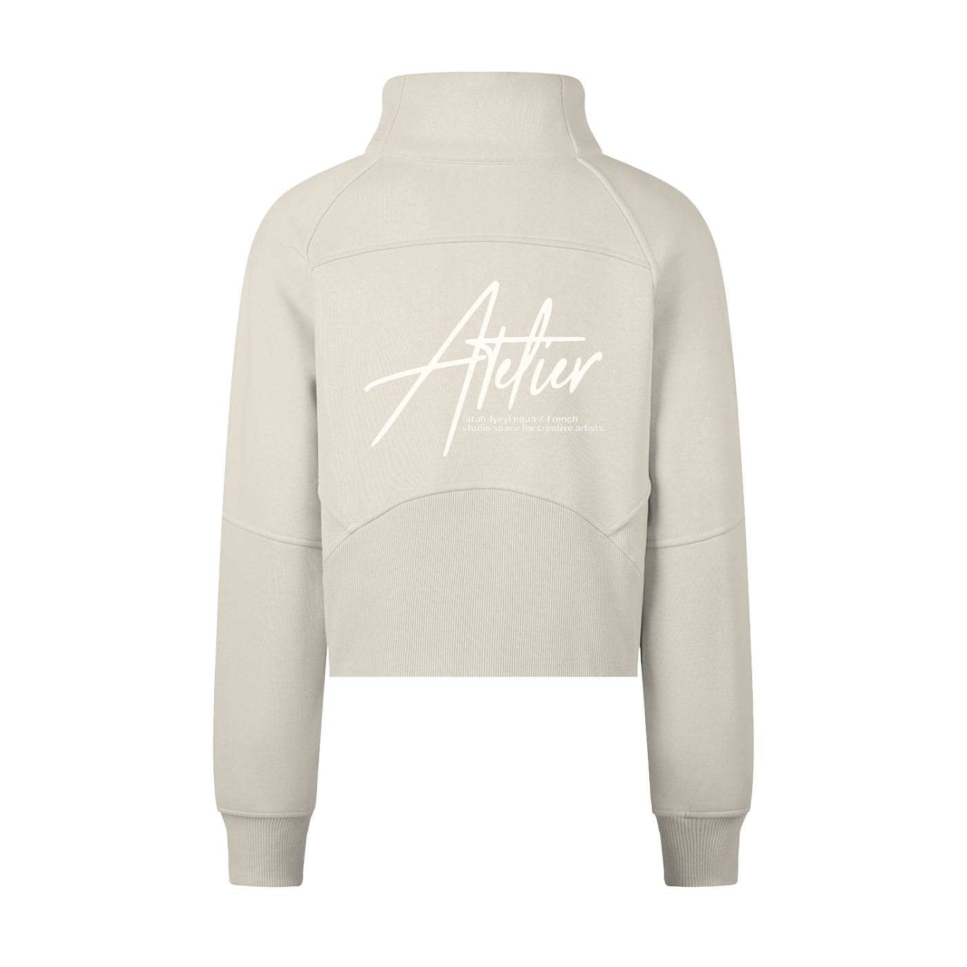 Cropped Half-Zip Sweatshirt