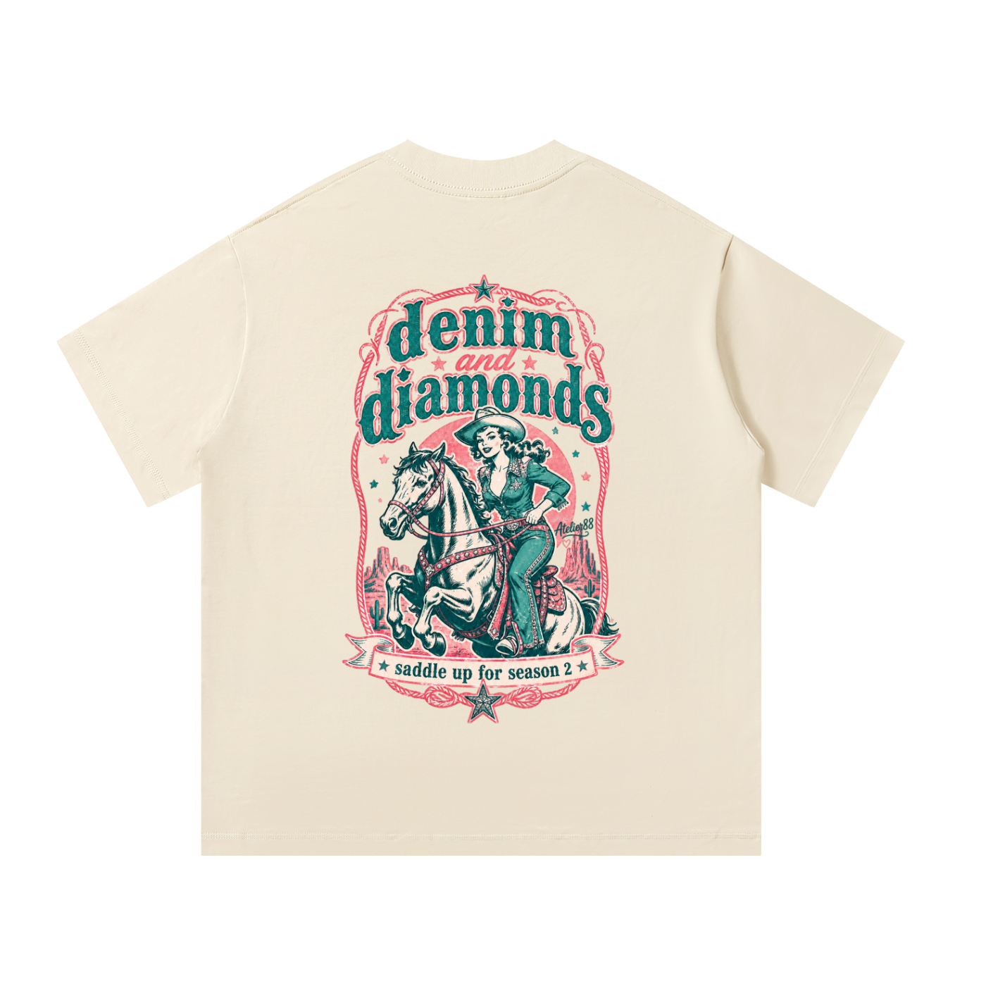 Adult Oversized Saddle Up For Season 2 Tee
